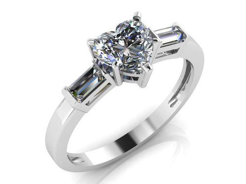 Кольцо помолвочное 7 Карат, белое золото 585 проба, вставка бриллиант (7 Карат, Беларусь)