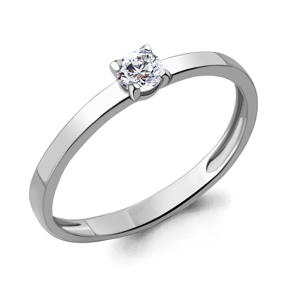 Кольцо помолвочное Aquamarine, белое золото 585 проба, вставка бриллиант (Aquamarine, Россия)