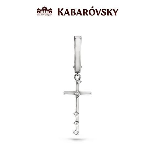 Серьги длинные KABAROVSKY,  серебро 925 проба, вставка фианит