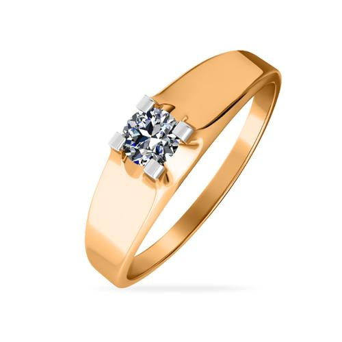 Кольцо декоративное SANIS, красное золото 585 проба, вставка фианит (SANIS, Россия)