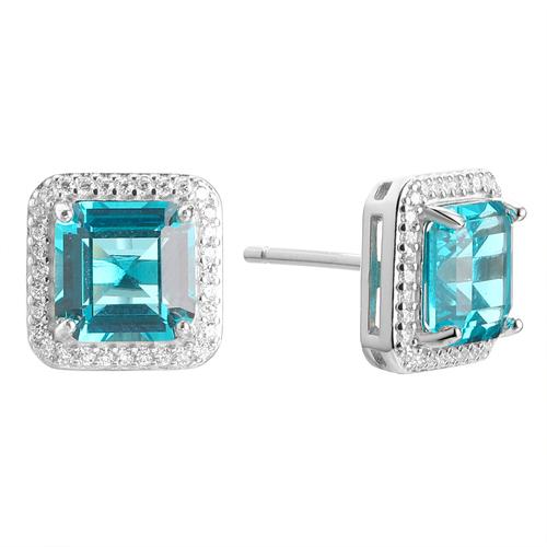 Серьги пусеты Fresh Jewelry,  серебро 925 проба, вставка фианит (Fresh Jewelry, Россия)