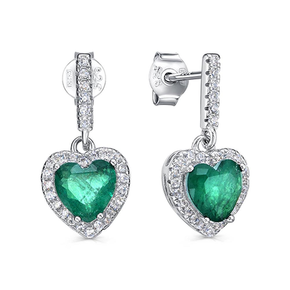 Серьги с английским замком KABAROVSKY,  серебро 925 проба, вставка фианит/алпанит (KABAROVSKY, Россия)