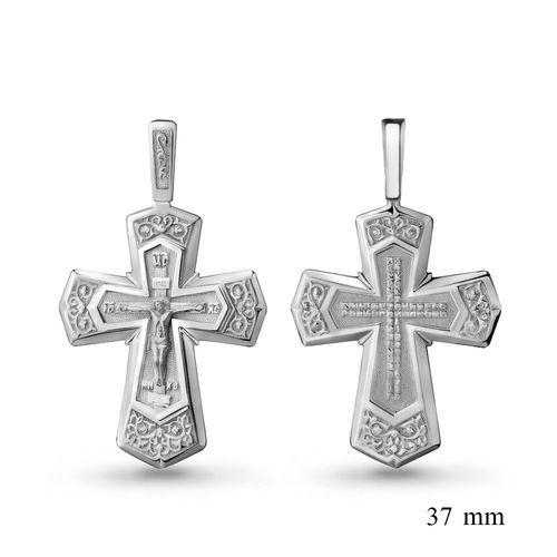 Подвеска крестик Aquamarine,  серебро 925 проба (Aquamarine, Россия)