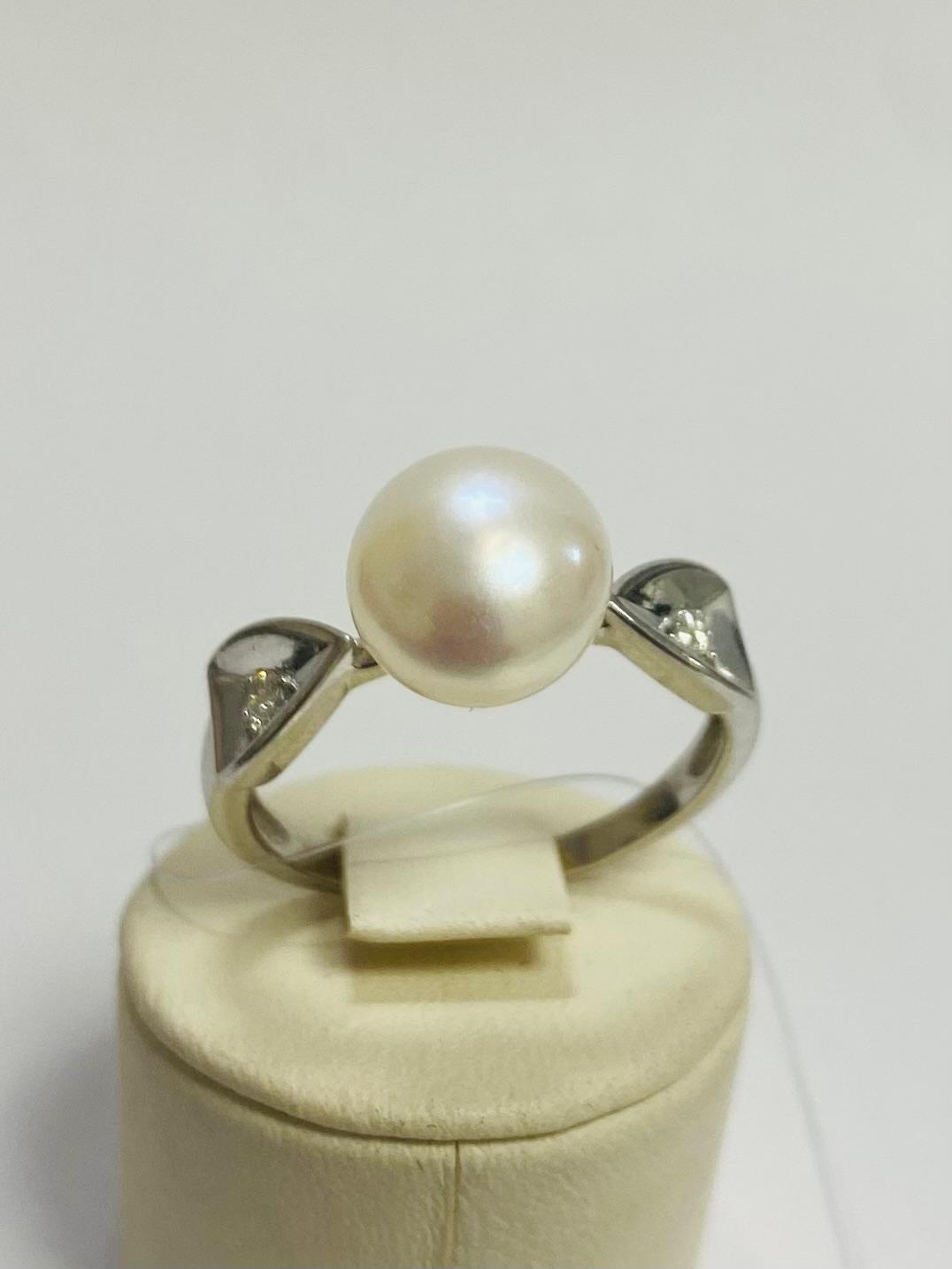 Кольцо декоративное Zlato,  серебро 925 проба, вставка фианит/жемчуг (Zlato, Россия)