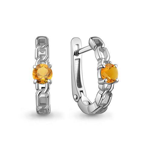 Серьги с английским замком Aquamarine,  серебро 925 проба (Aquamarine, Россия)