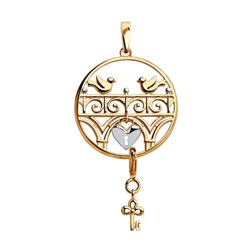 Подвеска декоративная SOKOLOV, красное золото 585 проба (SOKOLOV, Россия)