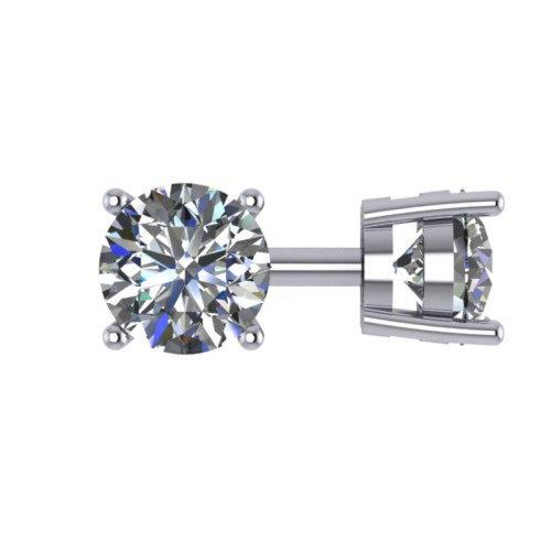 Серьги пусеты,  серебро 925 проба, вставка фианит (Россия)