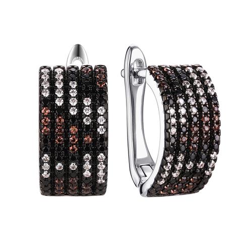 Серьги с английским замком Fresh Jewelry,  серебро 925 проба, вставка нанокристалл (Fresh Jewelry, Россия)