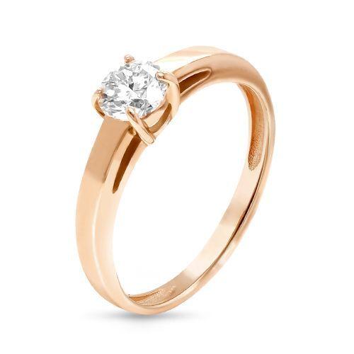 Кольцо помолвочное 7 Карат, красное золото 585 проба, вставка бриллиант (7 Карат, Беларусь)