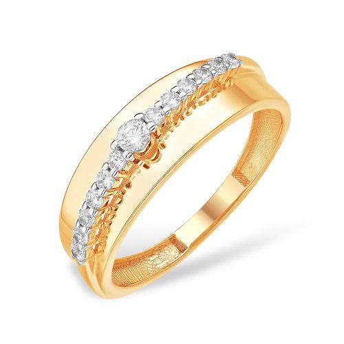 Кольцо декоративное 7 Карат, красное золото 585 проба, вставка фианит (7 Карат, Беларусь)