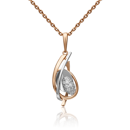 Подвеска декоративная Platina Jewellery, красное золото 585 проба, вставка фианит