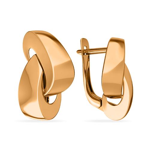 Серьги с английским замком SANIS, красное золото 585 проба (SANIS, Россия)