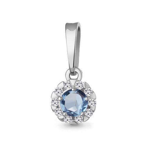 Подвеска декоративная Aquamarine,  серебро 925 проба, вставка фианит