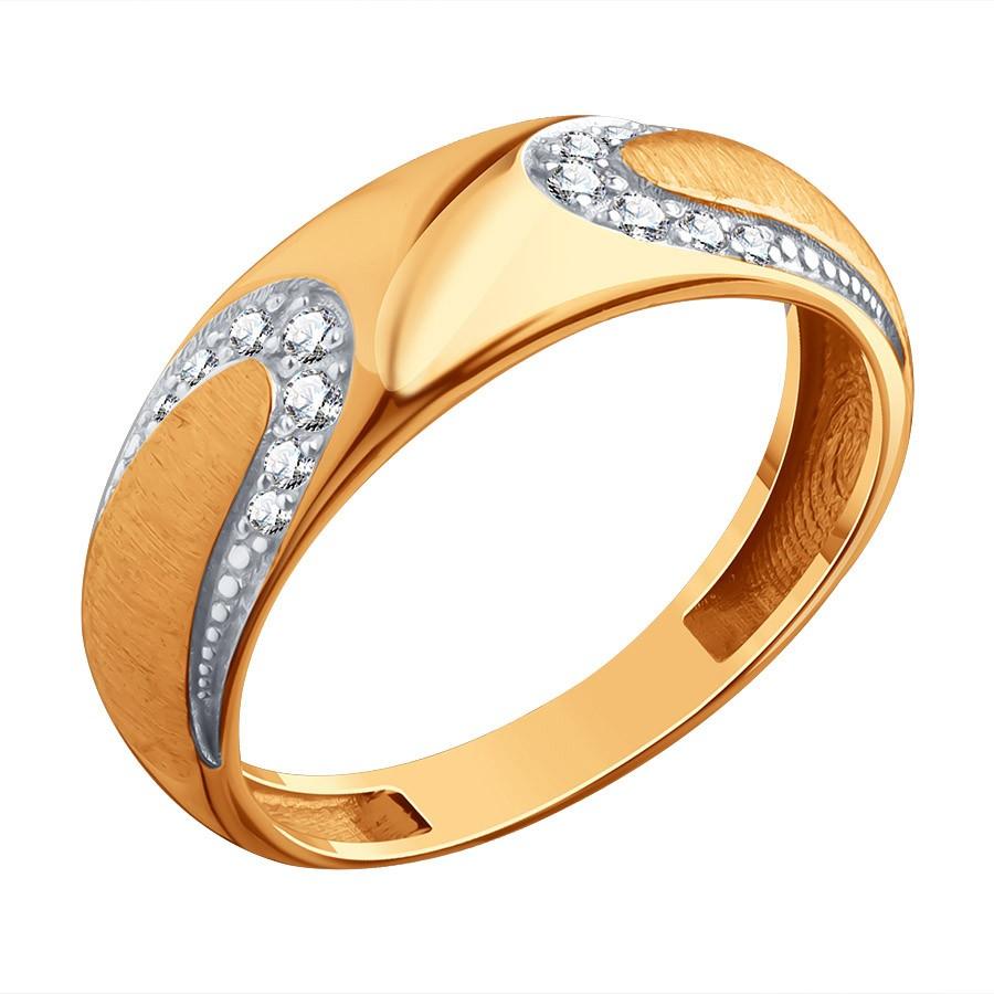 Кольцо декоративное Karatov, красное золото 585 проба, вставка фианит (Karatov, Россия)