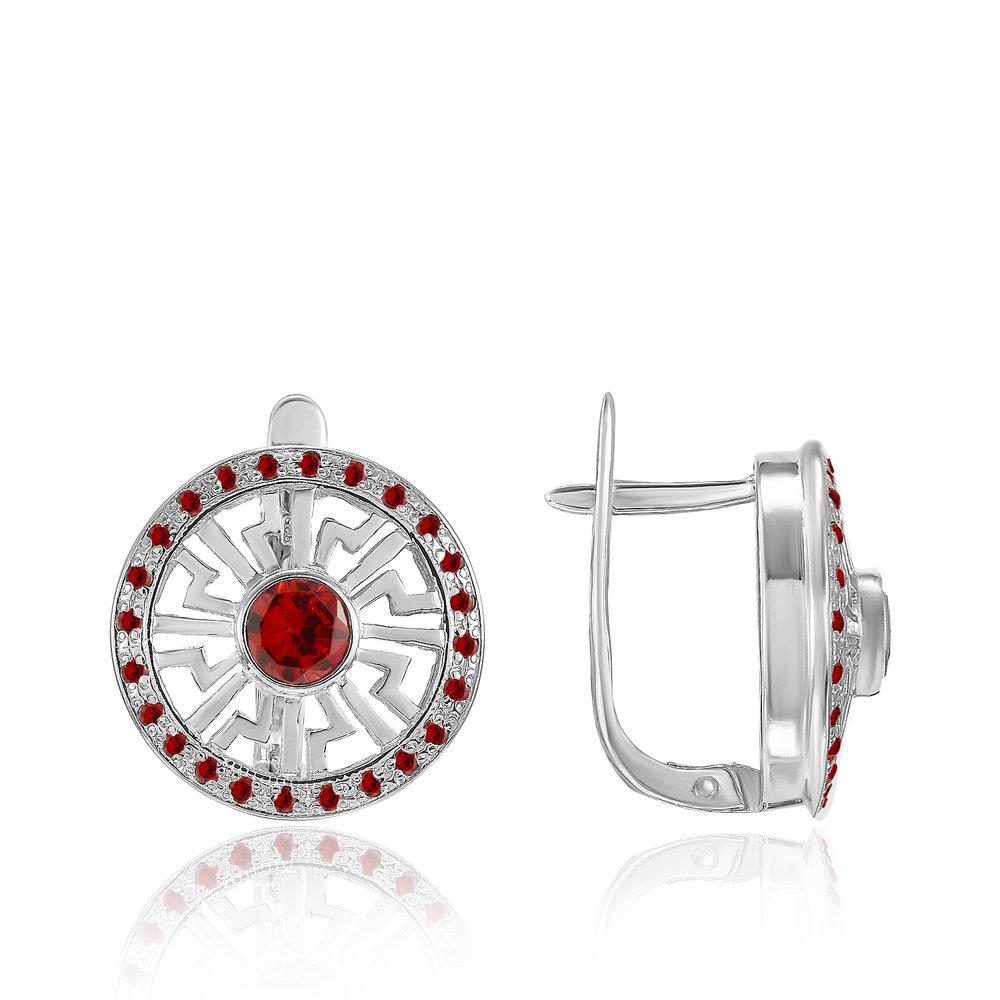 Серьги с английским замком,  серебро 925 проба, вставка алпанит (Россия)