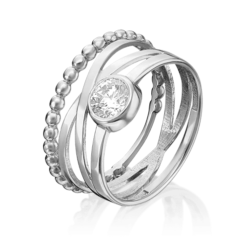 Кольцо декоративное Platina Jewellery,  серебро 925 проба, вставка фианит