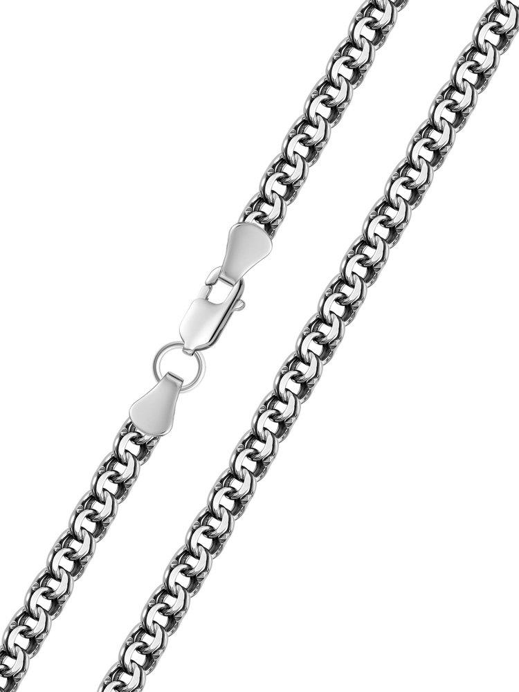 Цепь с плетением "Бисмарк",  серебро 925 проба