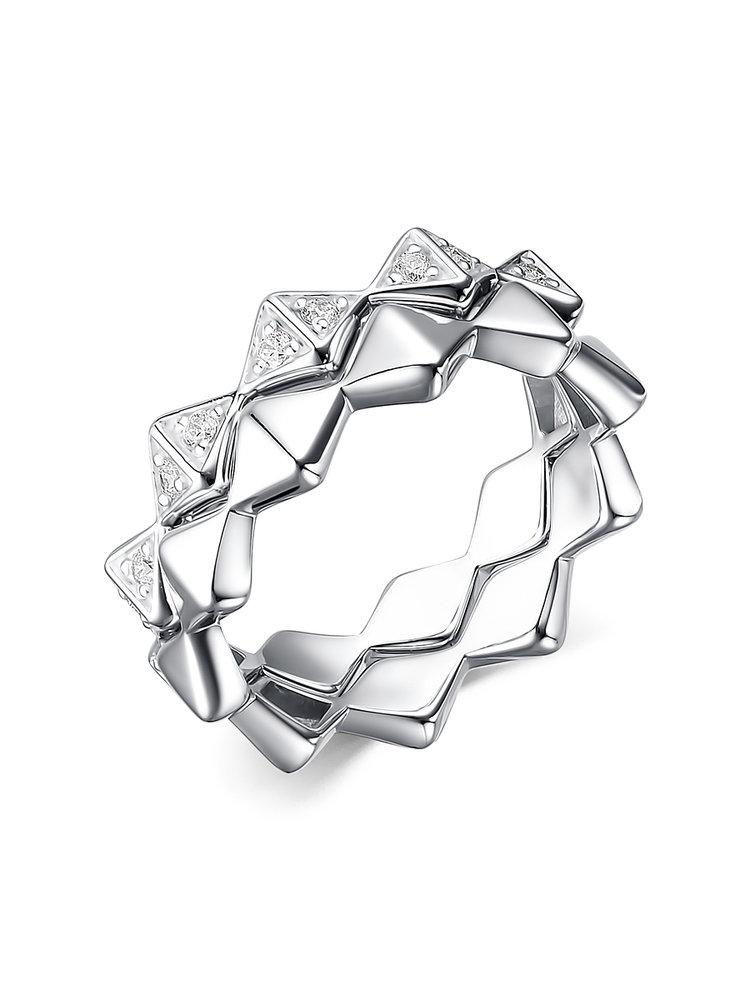 Кольцо декоративное,  серебро 925 проба, вставка фианит (Россия)