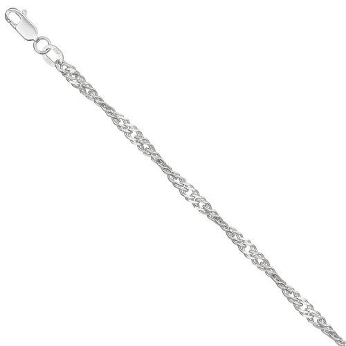 Браслет классический Красцветмет, плетение "Сингапур",  серебро 925 проба