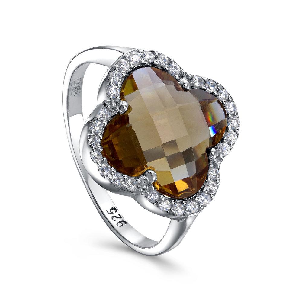 Кольцо декоративное KABAROVSKY,  серебро 925 проба, вставка фианит (KABAROVSKY, Россия)