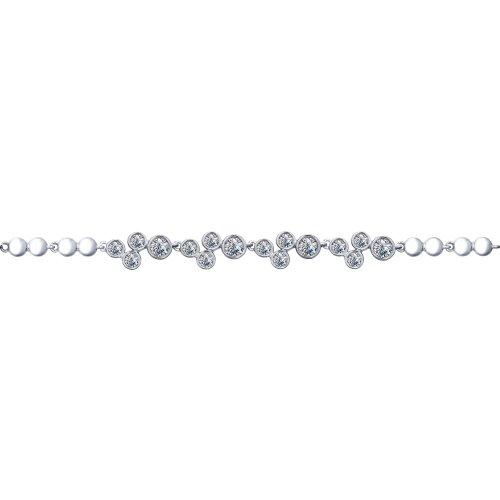Браслет декоративный Sokolov и Diamant,  серебро 925 проба, вставка фианит