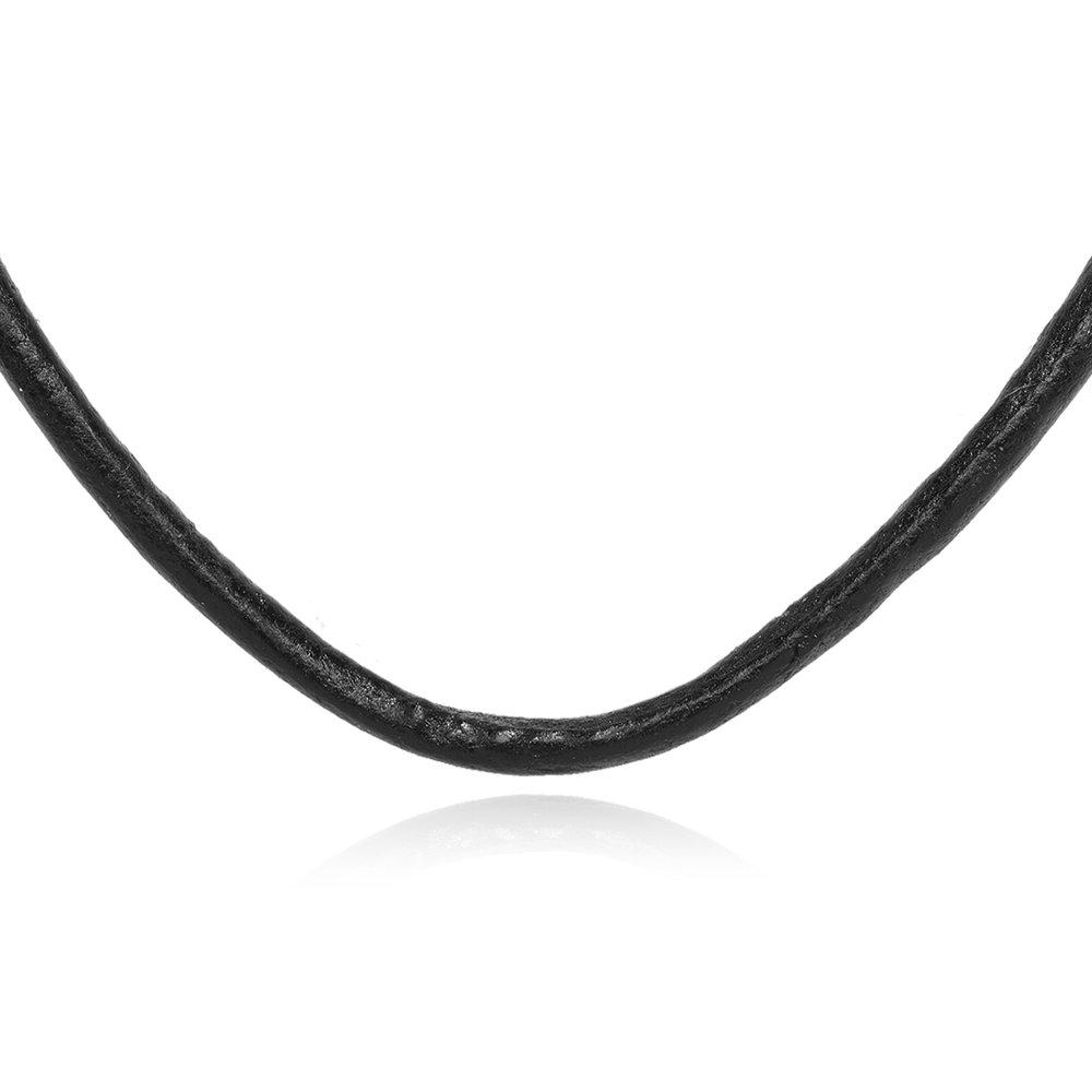 Колье Шнурок,  серебро 925 проба, вставка кожа