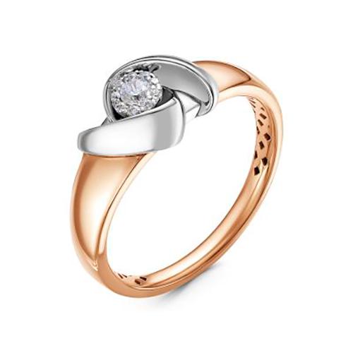 Кольцо декоративное RoseGrace, красное золото 585 проба, вставка бриллиант (RoseGrace, Россия)