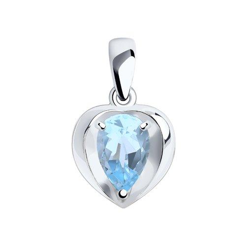 Подвеска декоративная Diamant,  серебро 925 проба, вставка топаз (Diamant, Россия)