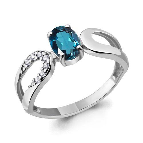 Кольцо декоративное Aquamarine,  серебро 925 проба, вставка фианит (Aquamarine, Россия)