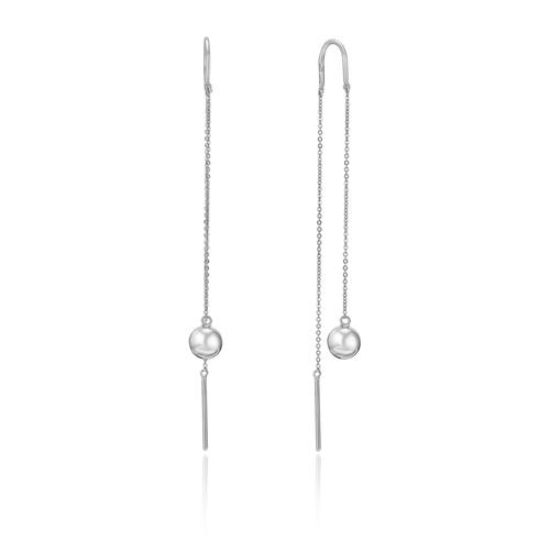 Серьги цепочки,  серебро 925 проба (Россия)