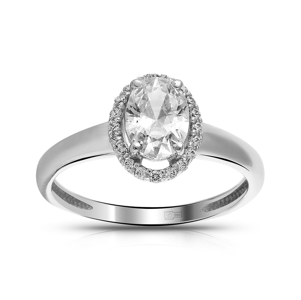 Кольцо помолвочное TALANT, белое золото 585 проба, вставка цирконий (TALANT, Россия)