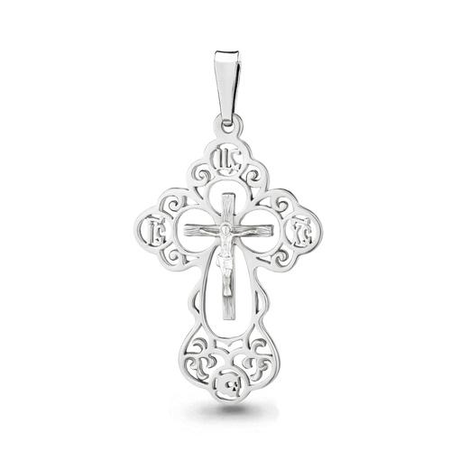 Подвеска крестик Aquamarine,  серебро 925 проба (Aquamarine, Россия)