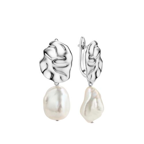 Серьги длинные Fresh Jewellery,  серебро 925 проба, вставка жемчуг (Fresh Jewellery, Россия)