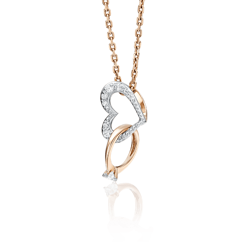 Подвеска декоративная Platina Jewellery, красное золото 585 проба, вставка фианит (Platina Jewellery, Россия)