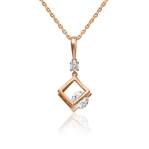 Подвеска декоративная Platina Jewellery, красное золото 585 проба, вставка фианит (Platina Jewellery, Россия)