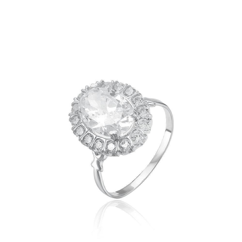 Кольцо декоративное,  серебро 925 проба, вставка фианит (Россия)