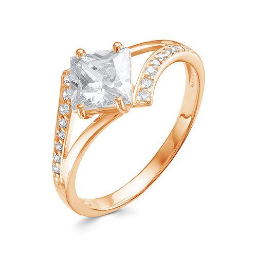 Кольцо помолвочное 7 Карат, красное золото 585 проба, вставка фианит (7 Карат, Беларусь)