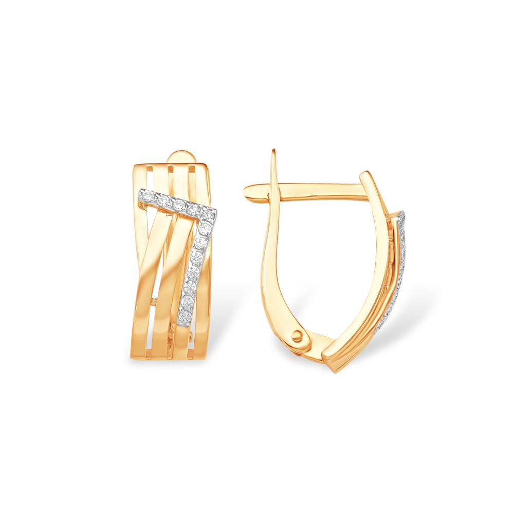 Серьги с английским замком 7 Карат, красное золото 585 проба, вставка фианит (7 Карат, Беларусь) — от 1257.91 руб. в сети магазинов 7 карат забронировать в магазине Серьги с английским замком 7 Карат, красное золото 585 проба, вставка фианит (7 Карат, Беларусь)