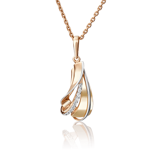Подвеска декоративная Platina Jewellery, красное золото 585 проба, вставка фианит