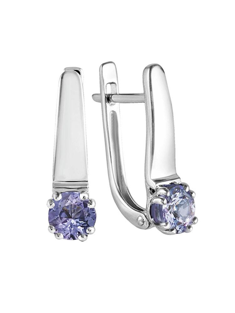 Серьги с английским замком,  серебро 925 проба (Россия)