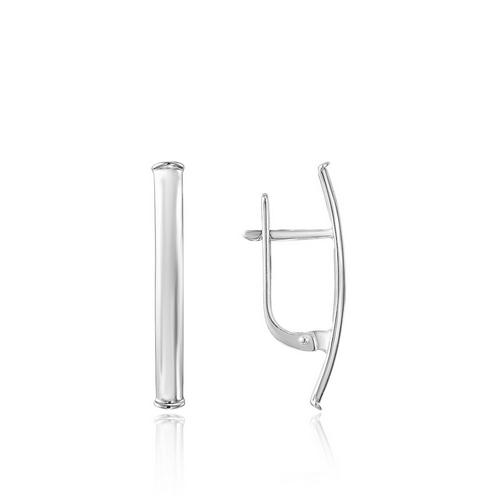 Серьги с английским замком,  серебро 925 проба (Россия)