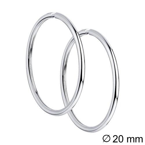 Серьги Конго, белое золото 585 проба