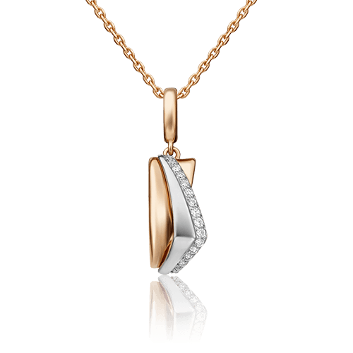 Подвеска декоративная Platina Jewellery, красное золото 585 проба, вставка фианит