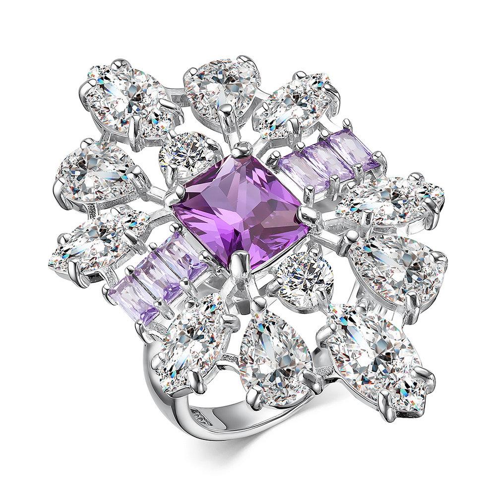 Кольцо декоративное,  серебро 925 проба, вставка корунд (Россия)