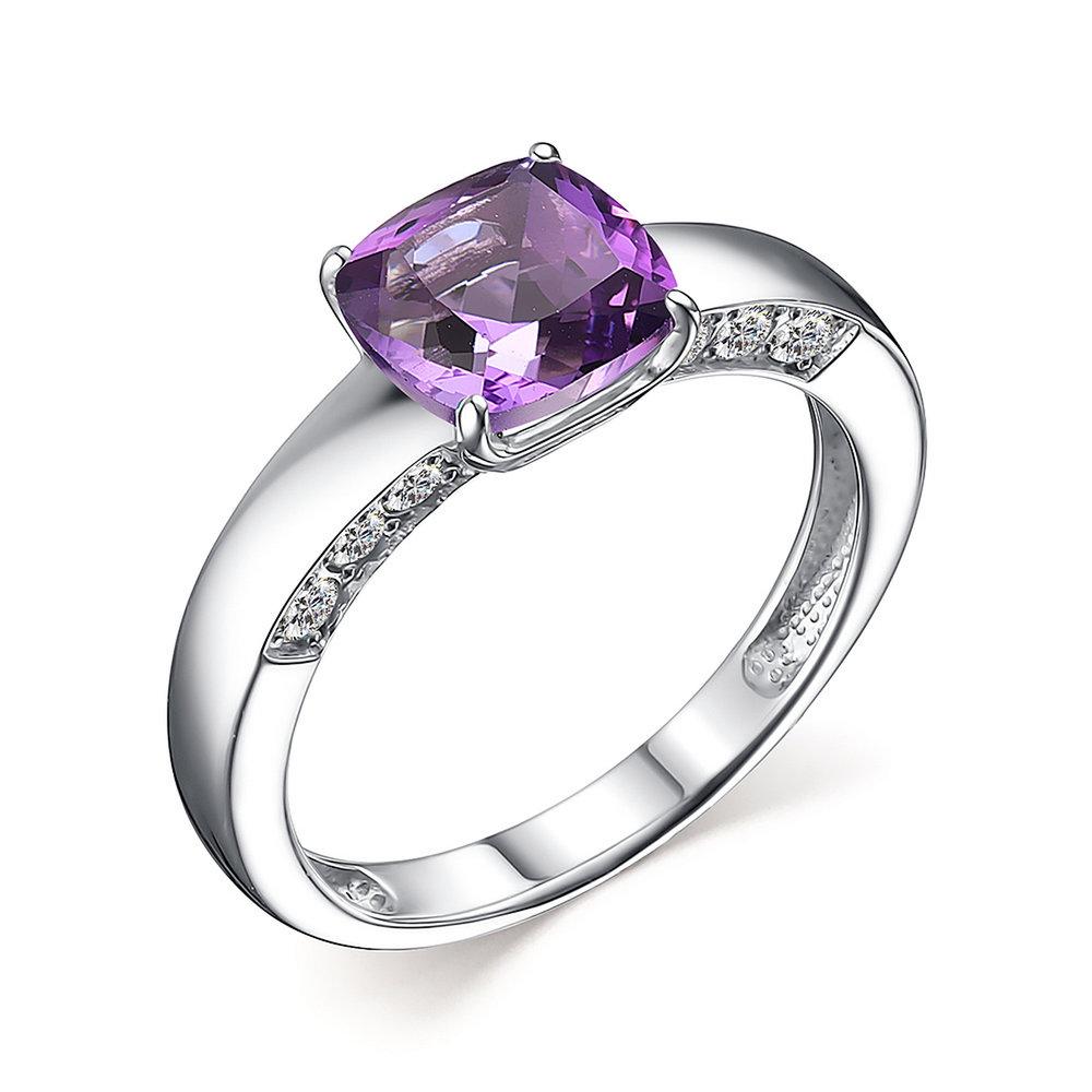Кольцо декоративное,  серебро 925 проба, вставка аметист (Россия)