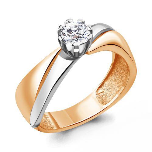 Кольцо декоративное Aquamarine,  золото 585 проба, вставка фианит