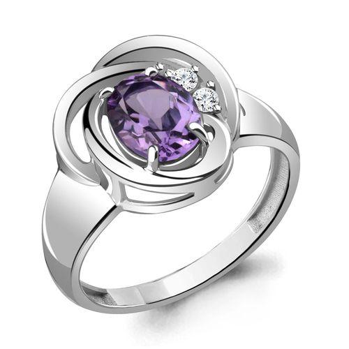 Кольцо декоративное Aquamarine,  серебро 925 проба, вставка фианит
