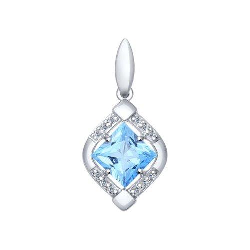 Подвеска декоративная Sokolov и Diamant,  серебро 925 проба, вставка топаз (Sokolov и Diamant, Россия)