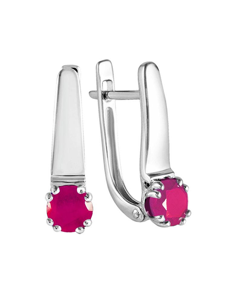 Серьги с английским замком,  серебро 925 проба (Россия)