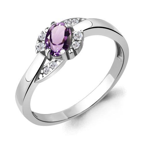 Кольцо декоративное Aquamarine,  серебро 925 проба, вставка фианит